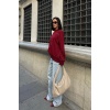 Gümüş Taşlı Sweatshirt 8052