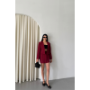 CROP CEKET - KISA ETEK TAKIM - Bordo