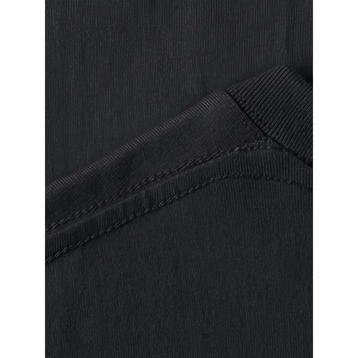 Baskılı Oversize Bisiklet Yaka T-shirt - Siyah