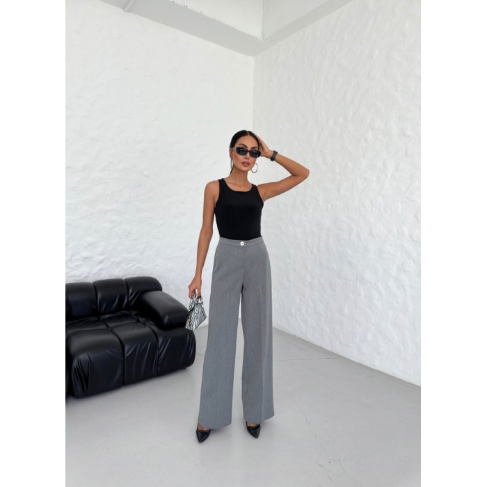 Yüksek Bel Straight Fit Palazzo Pantolon