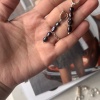 925 ayar gümüş siyah inci küpe