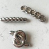Metal düğüm toka 3 lü paket silver