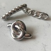 Metal düğüm toka 3 lü paket silver