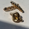Metal düğüm toka 3 lü paket gold