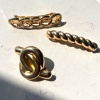Metal düğüm toka 3 lü paket gold