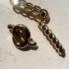 Metal düğüm toka 3 lü paket gold