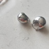 Çelik bomb küpe silver renk