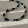 Akuamarin lapis lazuli kolye