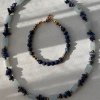 Akuamarin lapis lazuli kolye