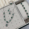 925 ayar gümüş zümrüt set