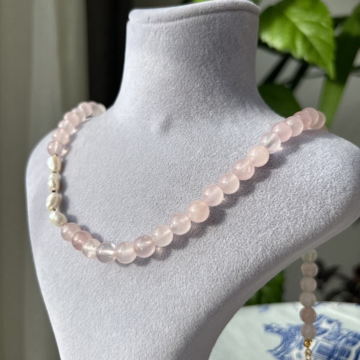 Pembe Kuvars Kolye