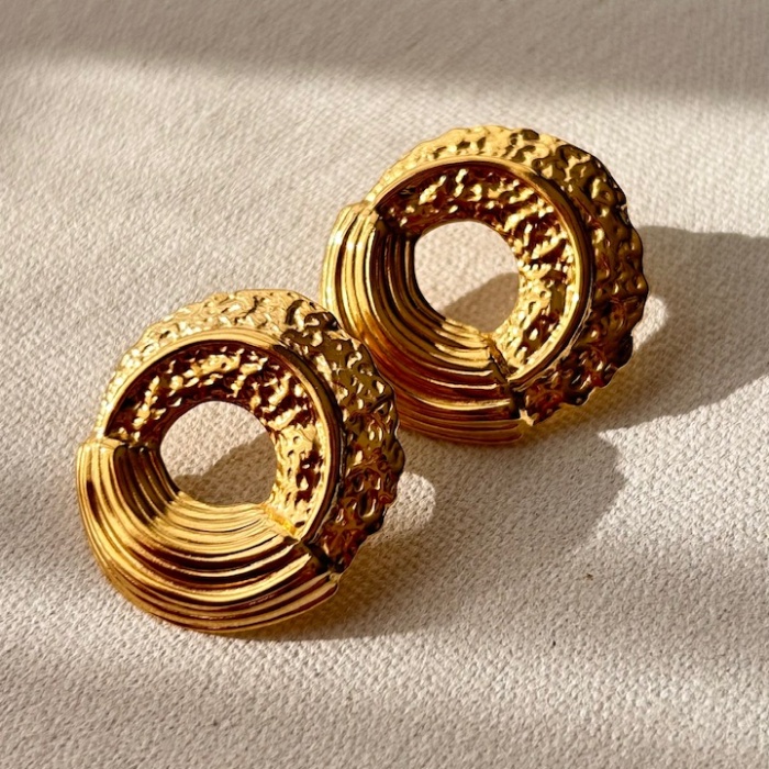 Çelik küpe gold renk