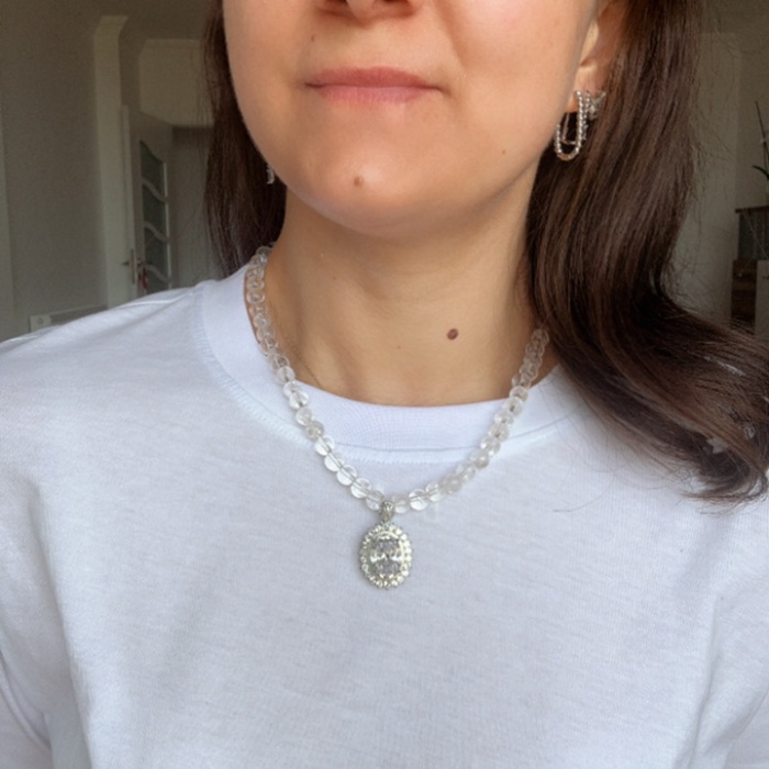 Kristal kuvars kolye