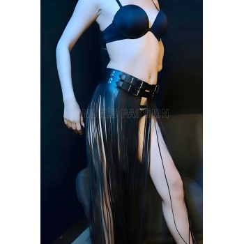 Püsküllü Deri Etek Harness - APFT1090