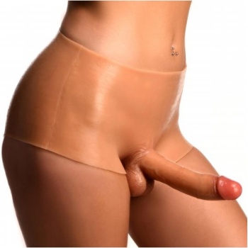 Giyilebilir Silikon Gerçekçi Dildo Pantolon Küçük Boy Dolu Strapon