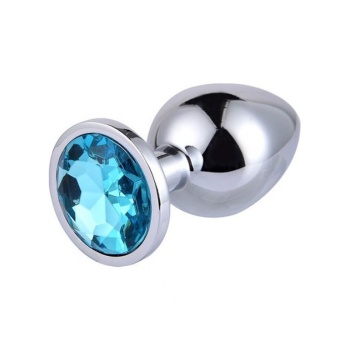 Censan Mücevherli Çelik Anal Plug Küçük Boy