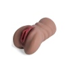 XOXO 2 Girişli Realistik Mastürbatör 700 g – TPE, Esmer Ten (Brown), 17,5 cm,