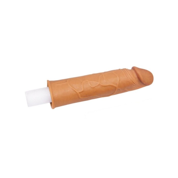 Censan Add 1&quot; Pleasure X Tender Penis Sleeve Brown