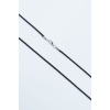 Minimalist Kelebek Siyah Deri İp Kolye - Antik Gümüş Kaplama - Kadın Erkek - 60 cm