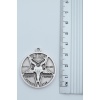 2li Lucifer Morning Star Pentagram Wicca Gümüş Kaplama Kolye Seti