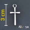 Mini Haç Gümüş Kaplama Örme Zincir Kolye