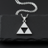The Legend Of Zelda - Üçgen Gümüş Kaplama Düz Zincir Kolye