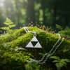 The Legend Of Zelda - Üçgen Gümüş Kaplama Düz Zincir Kolye