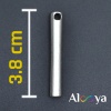 Silindir Çubuk Gümüş Kaplama Düz Zincir Kolye