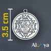 Hz. Süleyman Mühür  Gümüş Kaplama Düz Zincir Kolye