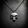 Punisher Cezalandırıcı Gümüş Kaplama Düz Zincir Kolye
