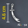 Zülfikar Ya Ali Kılıcı Gümüş Kaplama Kolye Ucu