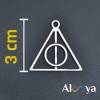 Harry Potter Ölüm Yadigarları Üçgen Gümüş Kaplama Düz Zincir Kolye