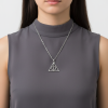 Harry Potter Ölüm Yadigarları Üçgen Gümüş Kaplama Düz Zincir Kolye