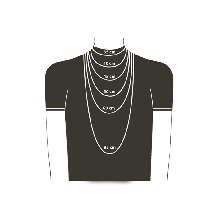 Om Aum Sembolü Düz Ezme Zincir Kolye - Antik Gümüş Kaplama - Kadın Erkek - 60 cm