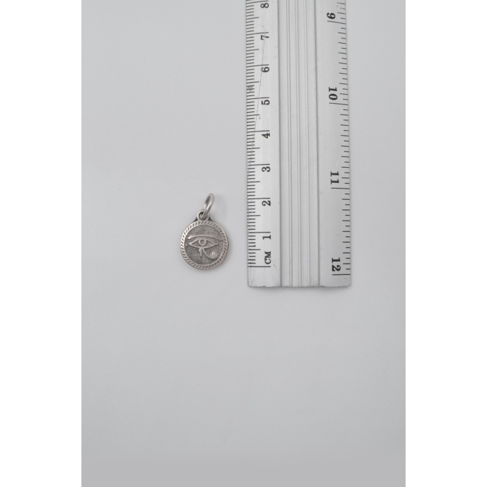 Horusun Gözü Örme Zincir Kolye - Antik Gümüş Kaplama - Kadın Erkek - 60 cm