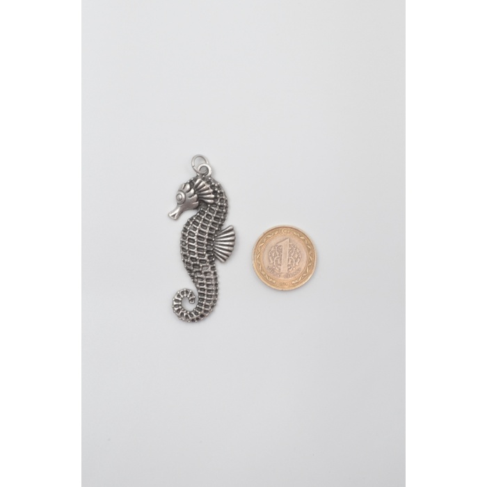 Denizatı Örme Zincir Kolye - Antik Gümüş Kaplama - Kadın Erkek - 60 cm