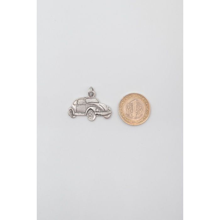 Nostaljik Vosvos Örme Zincir Kolye - Antik Gümüş Kaplama - Kadın Erkek - 60 cm