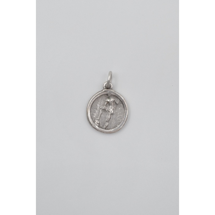 Yunan Antik Makedonya Kralı Büyük İskender Örme Zincir Kolye - Antik Gümüş Kaplama - Kadın Erkek - 60 cm