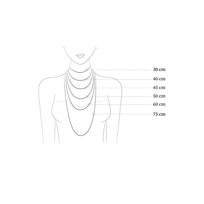 Taç Örme Zincir Kolye - Antik Gümüş Kaplama - Kadın Erkek - 60 cm