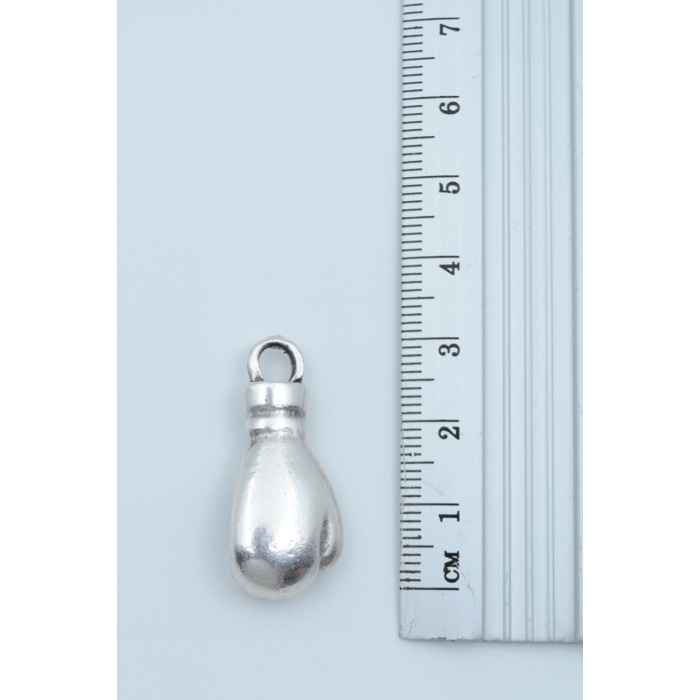 3lü Boks Eldiven Künye Kuru Kafa Balta Gümüş Kaplama Kolye Seti