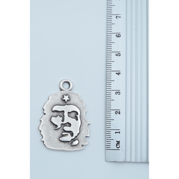 2li Che Guevare - Orak Çekiç Gümüş Kaplama Kolye Seti