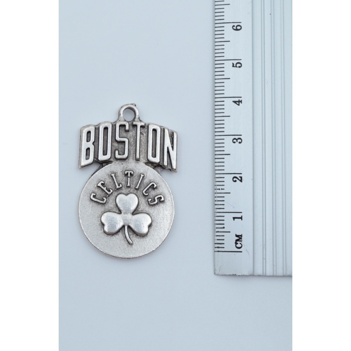 2li Boston Celtics Basket Topu - File - Pota Gümüş Kaplama Kolye Seti