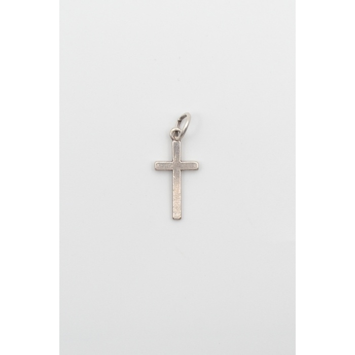 Minimalist Haç Kolye Ucu - Antik Gümüş Kaplama