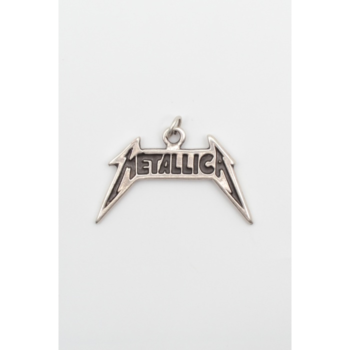 Metallica Logo Kolye Ucu - Antik Gümüş Kaplama