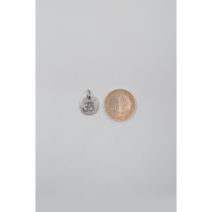 Om Aum Sembolü Kolye Ucu - Antik Gümüş Kaplama - Kadın Erkek