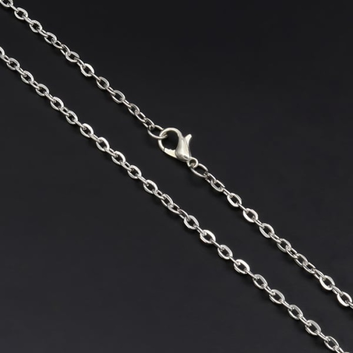 Efsanevi Zümrüdü Anka Kuşu Gümüş Kaplama Düz Zincir Kolye