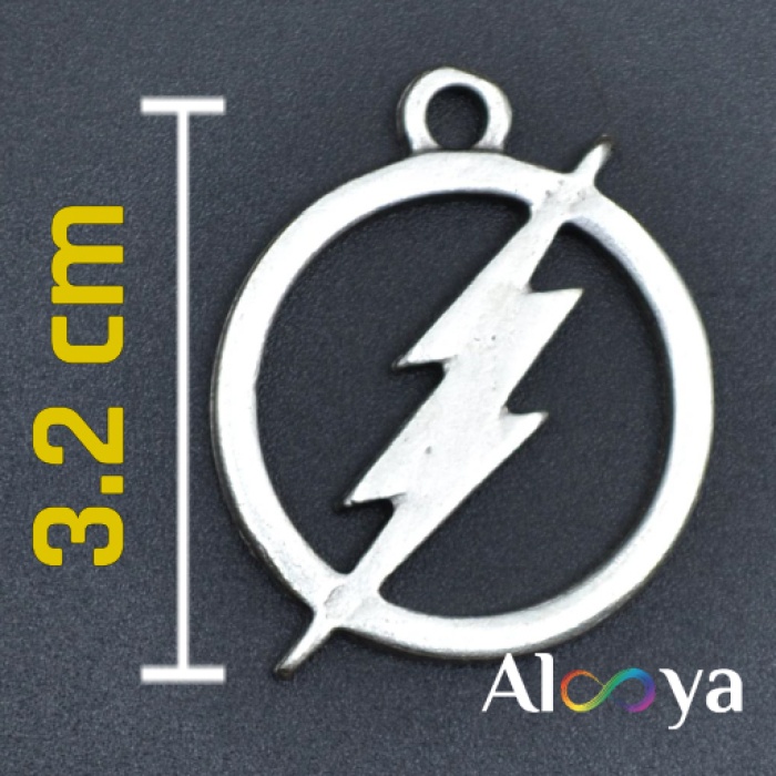 Şimşek - The Flash Gümüş Kaplama Düz Zincir Kolye