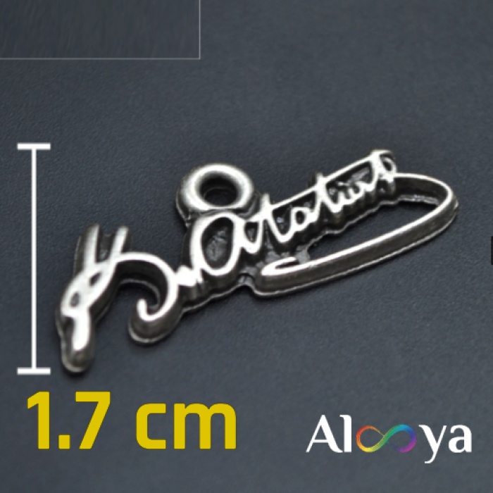 Mustafa Kemal Atatürk İmzalı Gümüş Kaplama Düz Zincir Kolye