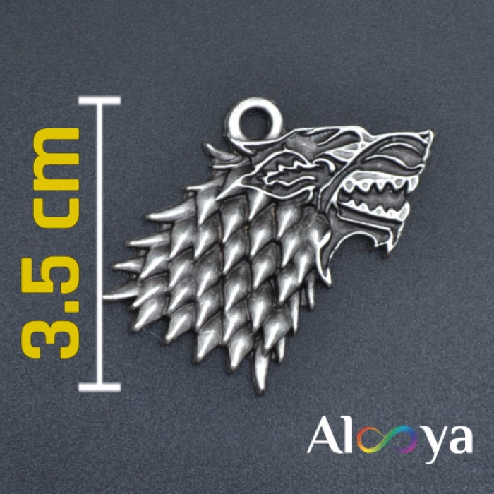 Game Of Thrones Kurt Gümüş Kaplama Örme Zincir Kolye