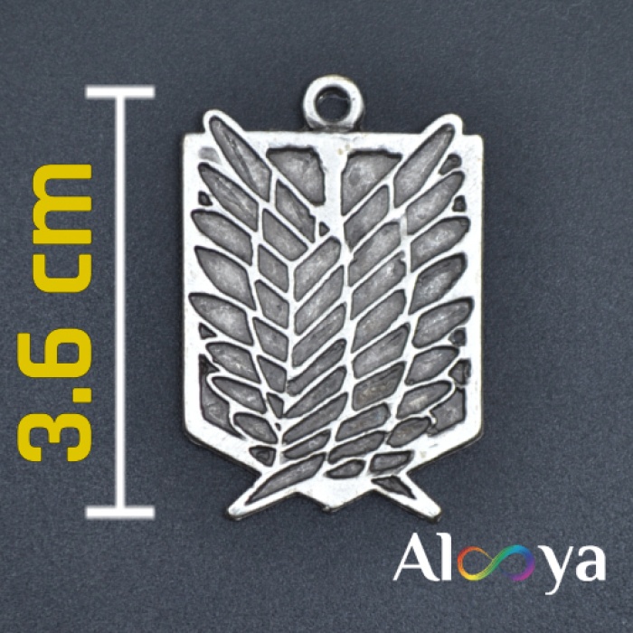 Attack On Titan Anime Gümüş Kaplama Düz Zincir Kolye